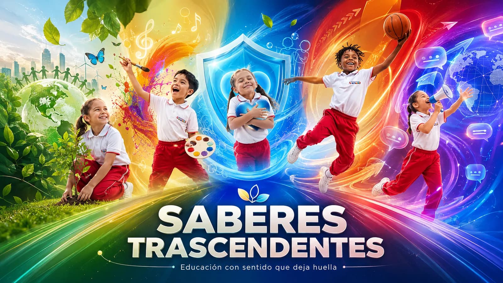 Estudiantes representan los cinco Saberes Trascendentes